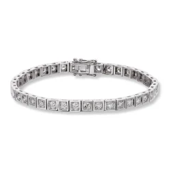 Diamonds by Frisenberg – Allianse armlenke i hvitt gull – Isatt diamanter rundt hele 39×0,10 ct TW/SI ialt 3,90ct