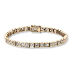 Diamonds by Frisenberg – Allianse armlenke i gult gull – Isatt diamanter rundt hele, 39×0,10 ct TW/SI ialt 3,90 ct