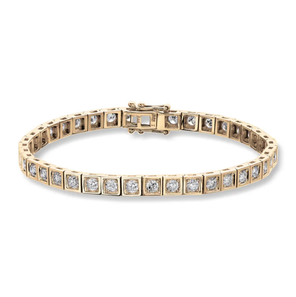 Diamonds by Frisenberg – Allianse armlenke i gult gull – Isatt diamanter rundt hele, 39×0,10 ct TW/SI ialt 3,90 ct
