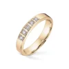 Diamonds by Frisenberg – Alliansering i gult gull med 5 x 0,03 ct TW/SI – Kraftig ringskinne, håndlaget ved eget verksted