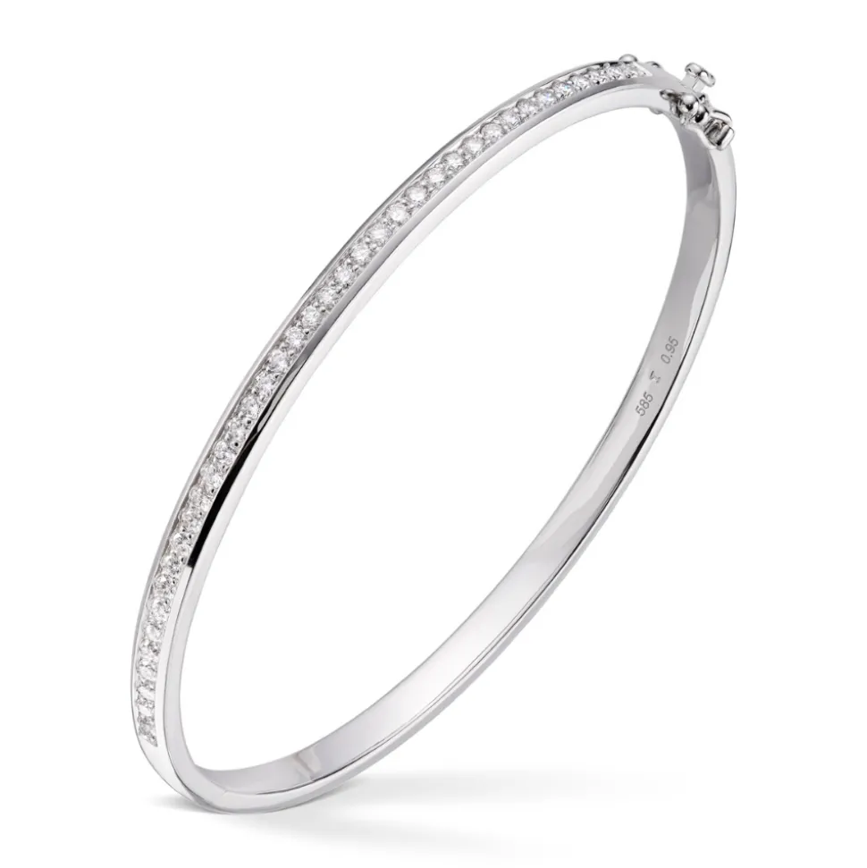 Diamonds by Frisenberg – Armring i hvitt gull med diamanter – totalt 0,95 ct TW/SI