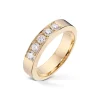 Diamonds by Frisenberg – Alliansering i gult gull 5 x 0,10 ct TW/SI – Kraftig ringskinne, håndlaget ved eget verksted