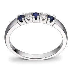 Diamonds by Frisenberg – Alliansering med 2 x 0,05 ct TW/SI og blå safir