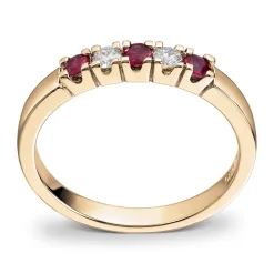 Diamonds by Frisenberg – Alliansering med 2 x 0,05 ct TW/SI og rubin