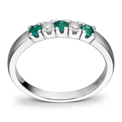 Diamonds by Frisenberg – Alliansering med 2 x 0,05 ct TW/SI og smaragd