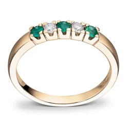 Diamonds by Frisenberg – Alliansering med 2 x 0,05 ct TW/SI og smaragd