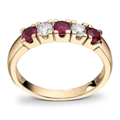 Diamonds by Frisenberg – Alliansering med 2 x 0,10 ct TW/SI og rubin