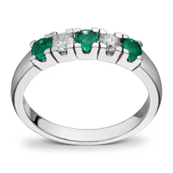 Diamonds by Frisenberg – Alliansering med 2 x 0,10 ct TW/SI og smaragd