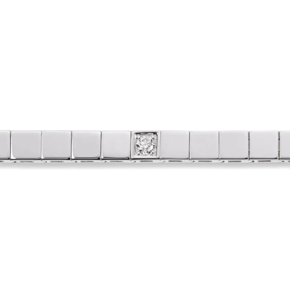 Diamonds by Frisenberg – Allianse armlenke i hvitt gull m/ 1 diamant 0,10 ct TW/SI