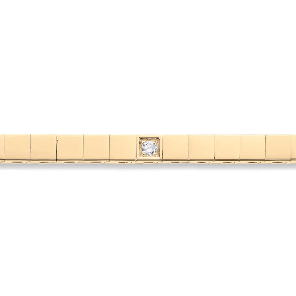Diamonds by Frisenberg – Allianse armlenke i gult gull m/ 1 diamant 0,05 ct. TW/SI