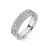 Diamonds by Frisenberg – Bred ring i hvitt gull med diamantdryss – Totalt 0,76 ct