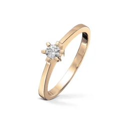 Diamonds by Frisenberg – Enstensring i gult gull 0,10 ct TW/SI diamant