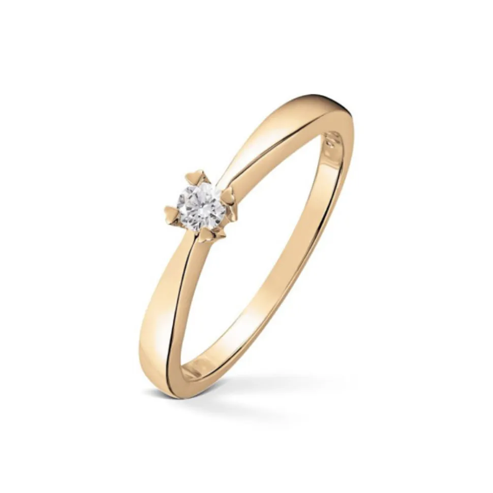 Diamonds by Frisenberg – Enstensring med hjerteklør – 0,10 ct TW/SI