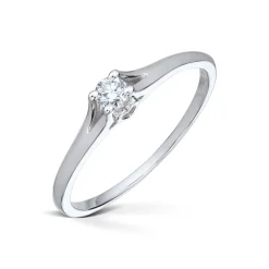 Diamonds by Frisenberg – Ensteinsring i hvitt gull 0,10ct TW/SI