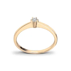 Diamonds by Frisenberg – Enstensring i gult gull med 0,05 ct TW/SI diamant