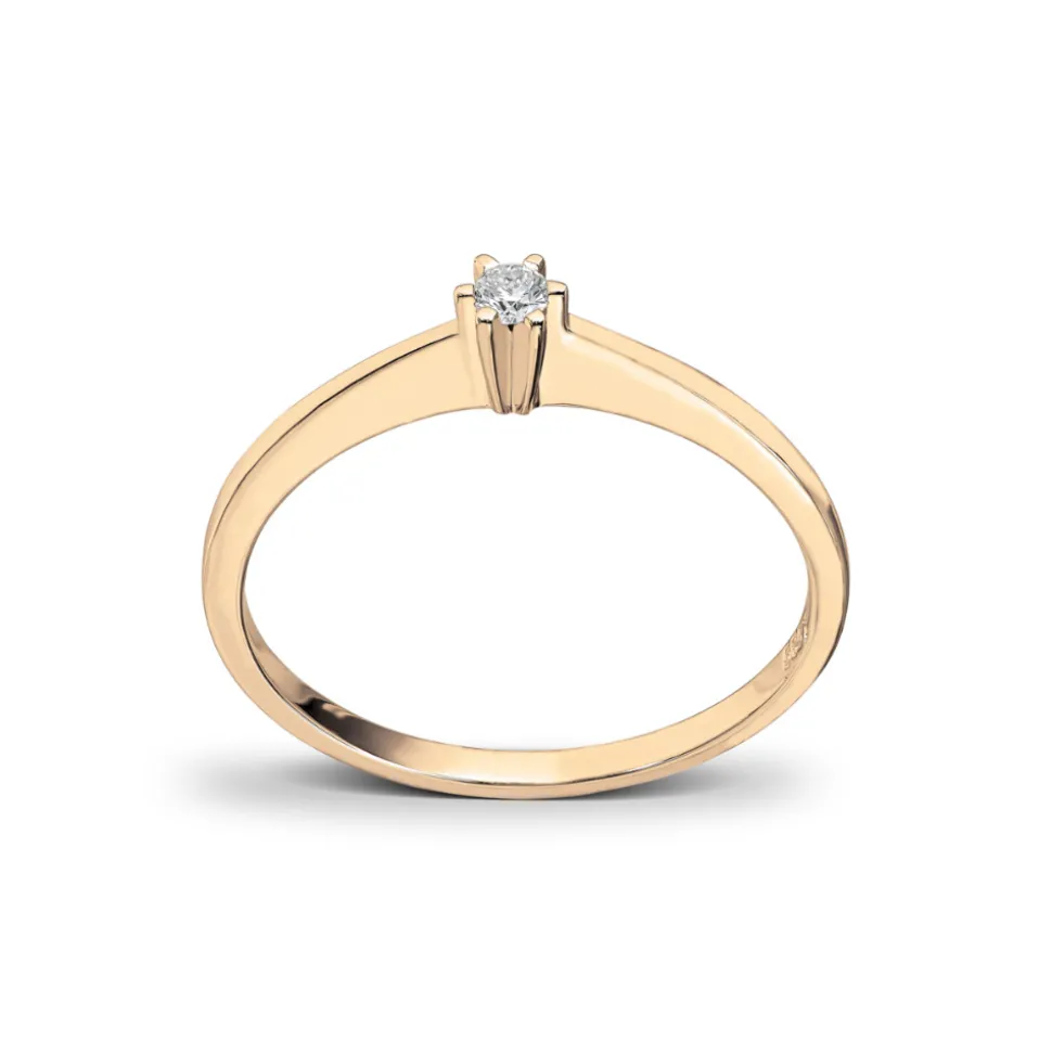 Diamonds by Frisenberg – Enstensring i gult gull med 0,05 ct TW/SI diamant