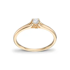 Diamonds by Frisenberg – Ensteinsring i gult gull 0,10ct TW/SI