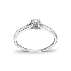 Diamonds by Frisenberg – Ensteinsring i hvitt gull 0,10ct TW/SI