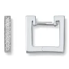 Diamonds by Frisenberg – Firkantede creoler i 14k hvitt gull med diamanter