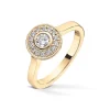 Diamonds By Frisenberg – Gult gull 14K ring – Totalt 0,34 ct – Håndlaget på eget verksted på Lillehammer