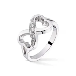 Diamonds by Frisenberg – Hvitt gull 14K ring- Håndlaget- isatt 7 stk diamanter ialt 0,10 ct TW/SI
