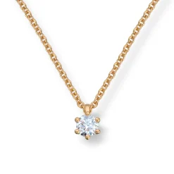 Diamonds by Frisenberg – Halssmykke i gult gull med diamant 0,20ct
