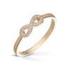 Diamonds by Frisenberg – Infinity ring i gult gull med diamanter