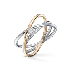 Diamonds by Frisenberg – Ring i hvitt gull og gult gull med diamant