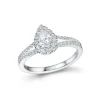 Diamonds by Frisenberg – Ring i hvitt gull og pearshape senterdiamant