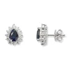 Diamonds by Frisenberg – Ørepynt i hvitt gull med safir og 0,65 ct diamanter
