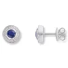 Diamonds by Frisenberg – Ørepynt i hvitt gull med safir og diamanter 0,12 ct Tw/si1