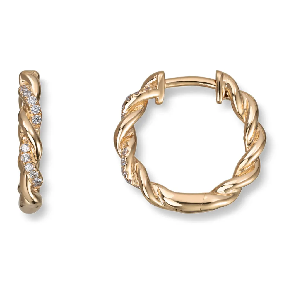 Diamonds by Frisenberg – Øreringer i 14K gult gull m/diamanter