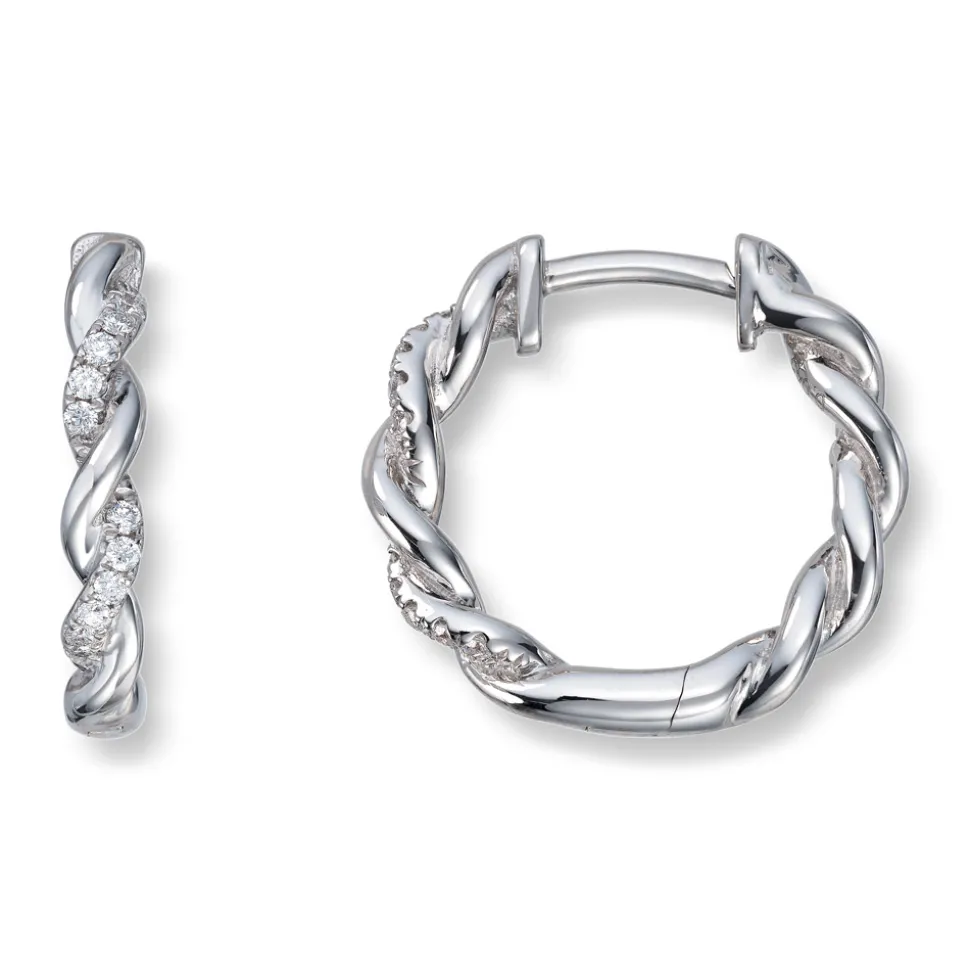 Diamonds by Frisenberg – Øreringer i 14K hvitt gull m/diamanter
