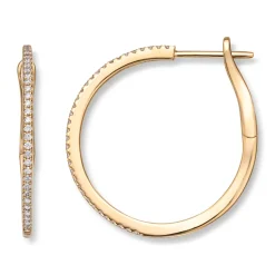 Diamonds By Frisenberg – Øreringer i gult gull 585 med diamanter ialt 0,26 ct tw/si1