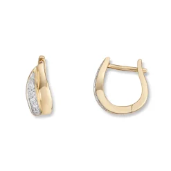 Diamonds by Frisenberg – Øreringer i gult gull med diamanter – Totalt 0,10 ct
