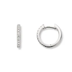 Diamonds by Frisenberg – Øreringer i hvitt gull med diamanter – totalt 0,12 ct