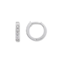 Diamonds by Frisenberg – Øreringer i hvitt gull med diamanter – totalt 0,15 ct