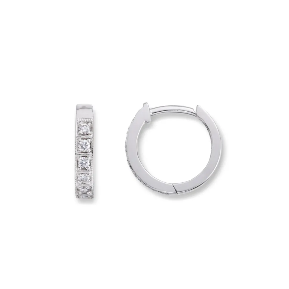 Diamonds by Frisenberg – Øreringer i hvitt gull med diamanter – totalt 0,15 ct