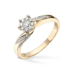 Diamonds by Frisenberg – Ring i gult gull ialt 0,28 ct diamanter