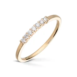 Diamonds by Frisenberg – Ring i gult gull med diamanter, 0,15ct TW/SI
