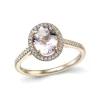 Diamonds by Frisenberg – Ring i gult gull med morganitt og sidediamanter