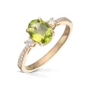 Diamonds by Frisenberg – Ring i gult gull med peridot og diamant