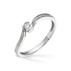 Diamonds by Frisenberg – Ring i hvitt gull ialt 0,16 ct diamanter