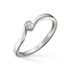 Diamonds by Frisenberg – Ring i hvitt gull med 0,09 ct diamant