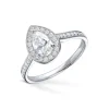 Diamonds by Frisenberg – Ring i hvitt gull med pear cut senterdiamant ialt 1,05 ct