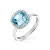 Diamonds by Frisenberg – Ring i hvitt gull med topas og diamanter