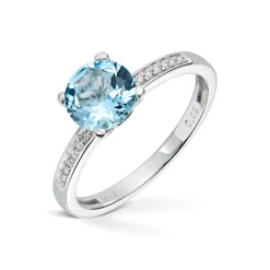Diamonds by Frisenberg – Ring i hvitt gull med topas og diamanter