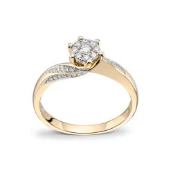Diamonds by Frisenberg – Ring i gult gull ialt 0,28 ct diamanter