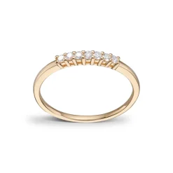Diamonds by Frisenberg – Ring i gult gull med diamanter, 0,15ct TW/SI