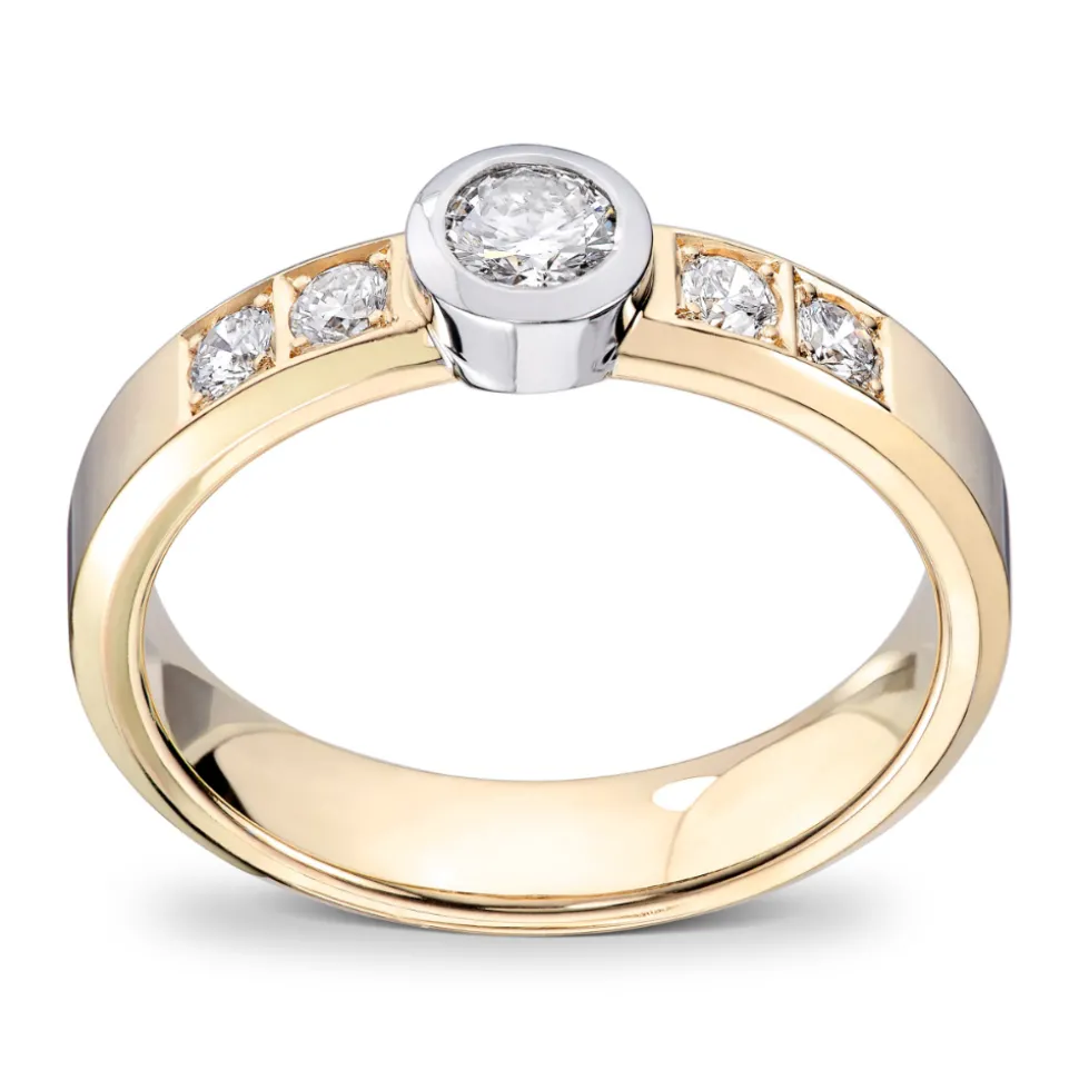 Diamonds by Frisenberg – Ring i gult gull med diamanter – Totalt 0,4 ct